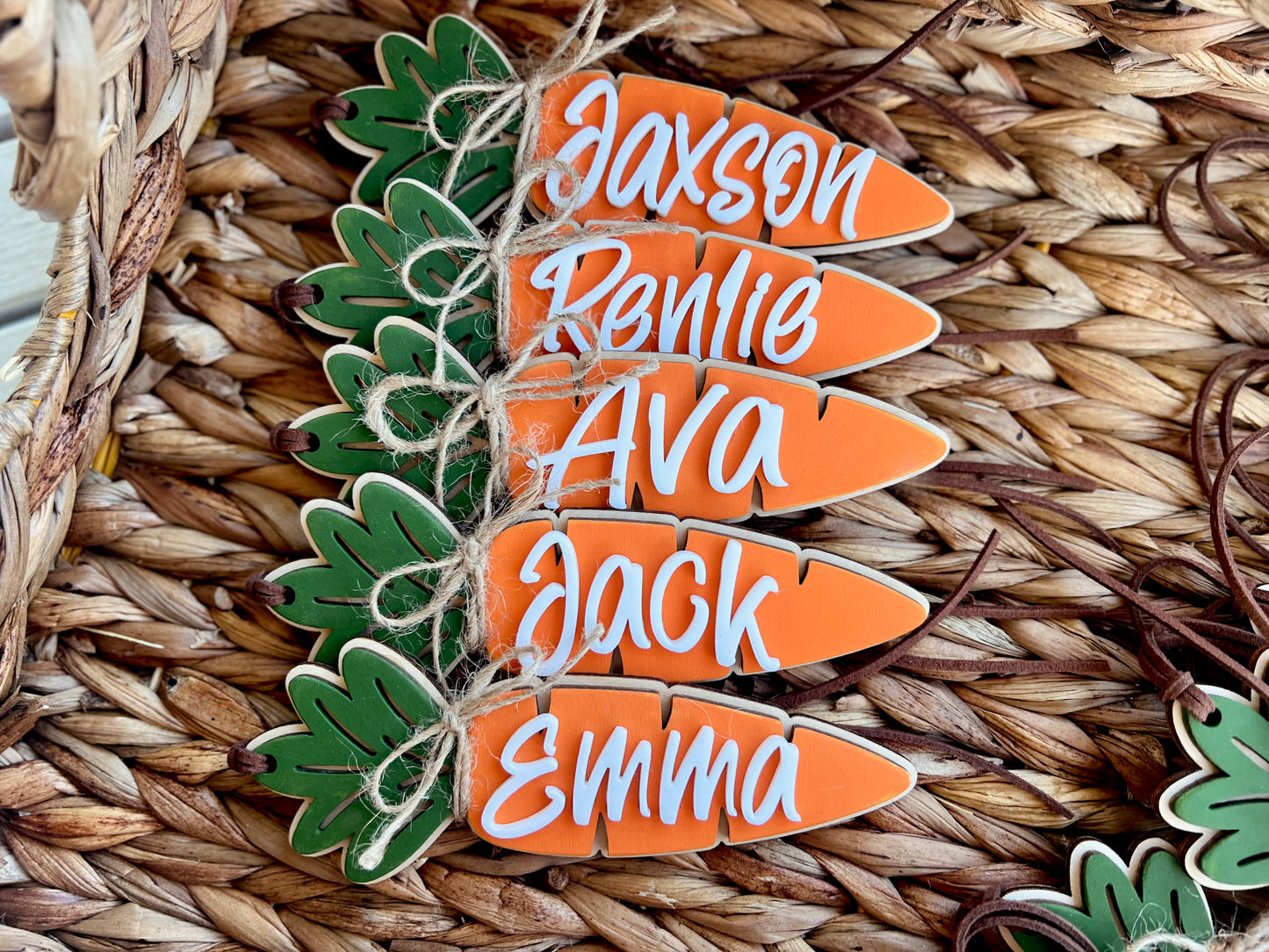 Carrot Easter Basket Tag