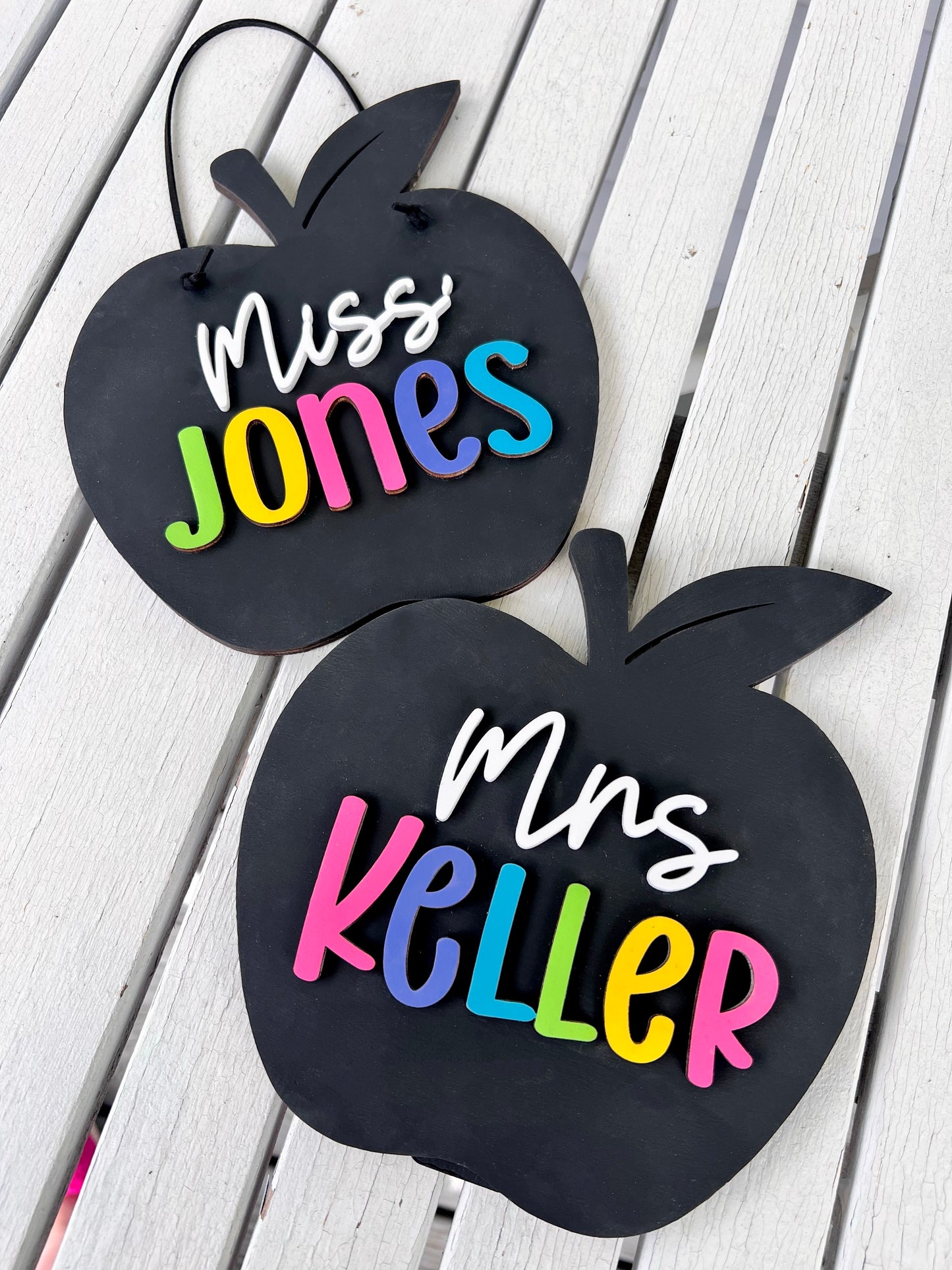 Custom Teacher Apple Sign